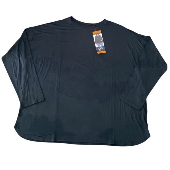 GAP Tops - Gap Women's Drop Shoulder Black Top Size XXL NWT